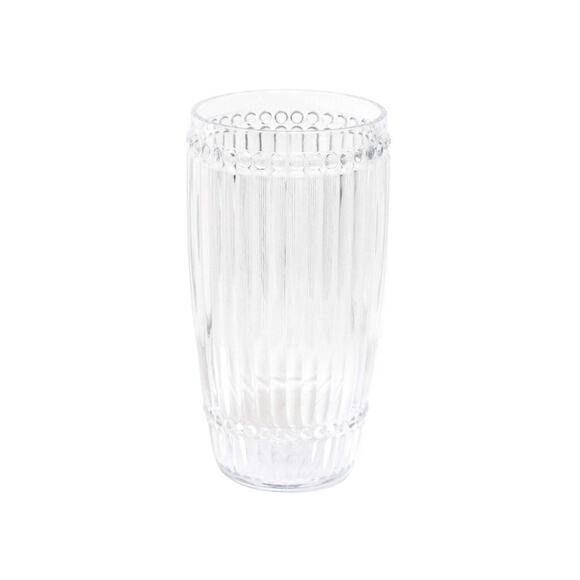 Le Cadeaux Milano Polycarbonate Large Highball Tumbler - Clear, Set of 4 NEW - Picture 2 of 2